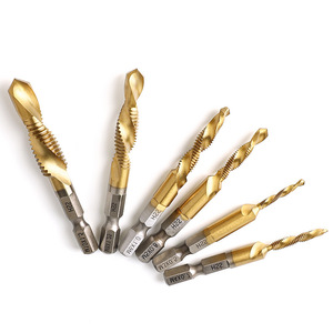 Spiral Groove Tap Set 6 Piece M35 HSS Integrated Drill Tapping Tool For Metal Working - Product Image 1