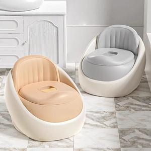 Siège de toilette d'apprentissage pour bébé en plastique avec coussin en PU souple et couvercle, chaise de propreté en plastique pour bébé - Product Image 4