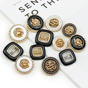 Xinpeng – accessoires décoratifs pour vêtements personnalisés, couture de Logo, boutons à tige en métal doré pour vêtements