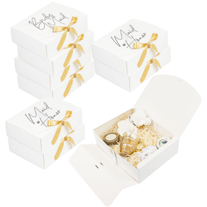 Luxury Embossed Flip Folding Rigid Kraft Paper Gift <b>Box</b> for Chocolate <b>Candy</b> Candle & Wallet with Custom Ribbon - Product Image 1