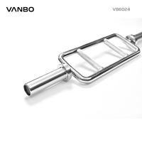Barre de triceps multi-prise VANBO en gros pour hommes et femmes, barre de triceps de 34,5 pouces avec manchon de 50 mm pour l'entraînement des bras à domicile et en salle de sport