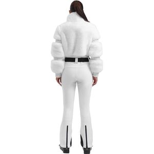 Combinaison de ski pour femme, une pièce, en fausse fourrure, 2200g/m², peluche 15k, respirante, moelleuse, vêtements d'hiver - Product Image 2