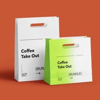 Sac d'emballage cadeau personnalisé pour bijoux, sac en papier cartonné de luxe portable avec poignée découpée pour vêtements, cosmétiques, petits cadeaux, shopping