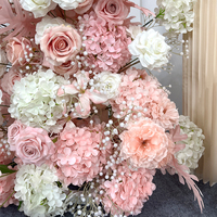 SUNWEDDING Classic Style Pink Flower Pillar Arch Arrangement Künstliches Flower Arch Kit für Hochzeits vorschläge Weihnachts szenen