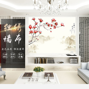 Embroidered Wall Covering Custom Size Eco-Friendly <b>Home</b> <b>Textile</b> TV Background Wall Decor - Product Image 1