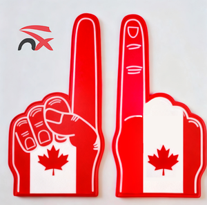 Custom 2026 Cheering Fans Supplies UV Printing Country Logo Foam <strong>Finger</strong> Colorful Sponge Hands With American Canada Design - Product Image 3