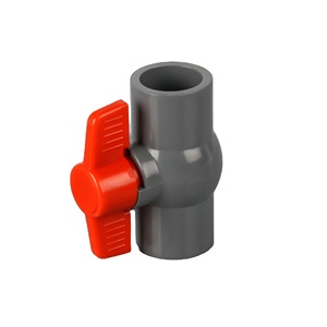 Venta Directa de Fábrica: Válvulas de Bola de Plástico Gris de 1/2 a 4 Pulgadas, Válvulas de Bola UPVC con Bola de PP - Product Image 1