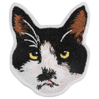 Autocollants en tissu brodés personnalisés à l'usine, motif animal, décoration de bagages, badges brodés autocollants, dessins animés