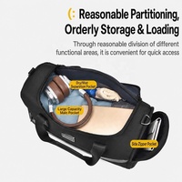 Sac de voyage en nylon balistique OEM avec séparation sec/humide, cadre en métal avec logo et sangle amovible pour les déplacements professionnels et les voyages