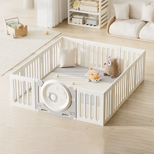 Box per Bambini Moderno da Interno, Recinto di Protezione in Plastica per Gattonare, Tappetino per Soggiorno - Product Image 1