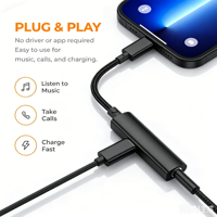 Adaptateur audio Type C vers 3,5 mm avec charge rapide PD3.0, sortie DC UAC1.0, accessoire pour ordinateur portable, smartphone, bureau