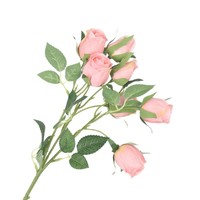 Fleurs artificielles en soie vintage réalistes de haute qualité à 7 têtes, semi-faites à la main, emballage en boîte cartonnée pour la maison, le jardin et l'hôtel