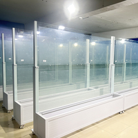 Balustrade en verre rétractable résistante aux intempéries et à l'eau avec jardinière, hauteur réglable, clôture en verre transparente à vue panoramique