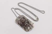 Collier avec logo laser personnalisé Étiquette de chien vierge pour chien Cadeau pour homme