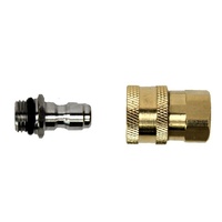Raccord rapide en laiton de 1/4 pouce, mâle-femelle NPT, plaqué, pour nettoyeur haute pression, pour réparation automobile