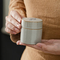 Pot de rangement en céramique brûlée Jiutian, design chinois minimaliste, cadeau d'affaires pour petits objets et médicaments