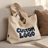 Sacs fourre-tout en toile de coton personnalisés de qualité supérieure avec logo imprimé, sacs à bandoulière larges pour les trajets quotidiens décontractés