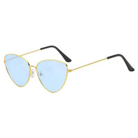 Lunettes de soleil œil de chat en métal pour femmes, lunettes de soleil tendance, lunettes de soleil pour hommes