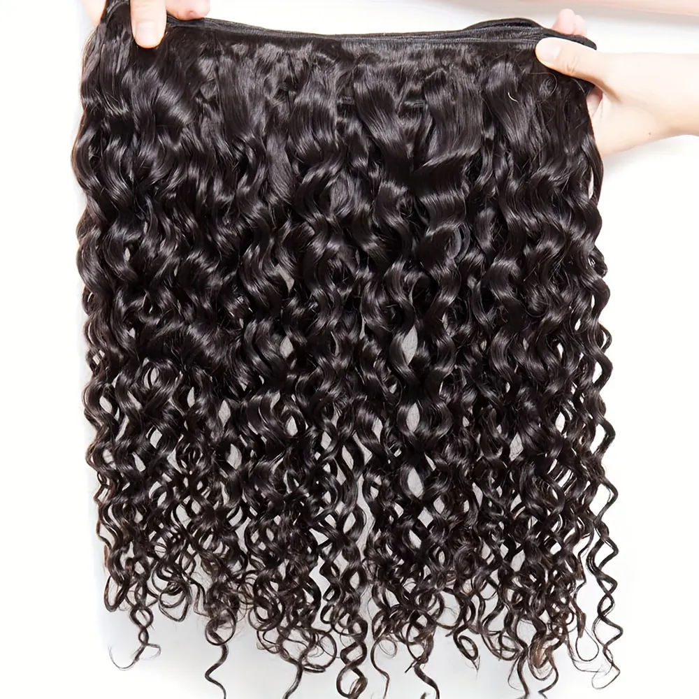 Onbewerkt Geen Mengsel Haar Dubbel Getrokken Braziliaanse Human Hair Cuticula Uitgelijnd Human Water Wave Hair Bundels