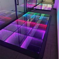 Kabellose LED-Tanzflächen-Fliesen Magnetische Infinity 3D-Spiegelpaneele für Hochzeiten und Partys DMX512 APP-Steuerung IP65 Wasserdicht