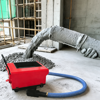 Petite pompe à béton, pompe de transfert de mortier, pompe carrée portable, alimentateur sur site, moteur haute efficacité, 20m vertical, 40m