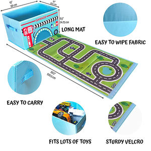 Boîtes pliables personnalisées en polyester <span class=keywords><strong>cube</strong></span> Rectangle panier organisateur pour garçons et filles stockage de jouets conception multifonctionnelle - Product Image 2