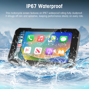 Rhythm 5 Inch Full HD Wireless Motorcycle Screen With CarPlay Android Auto IP67 Waterproof Dual Camera - Product Image 4