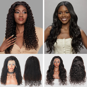 Peluca rizada Remy 100% Pelucas de cabello humano 5X5 13X4 Pelucas delanteras de encaje Cabello humano Paquetes de cabello humano crudo brasileño Proveedores al por mayor - Product Image 2