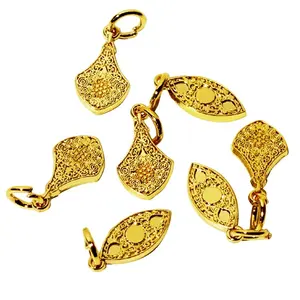 Красивое ожерелье с подвесками в арабском стиле, оптовая продажа, изготовленный на заказ блестящий логотип, подвеска из сплава с тиснением для браслета