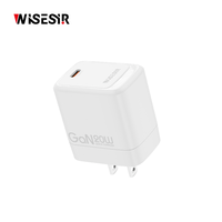 WISESIR Pengisi Daya Cepat USB C 20W Terlaris, Adaptor Perjalanan TYPE C PD3.0, Pengisi Daya Dinding Universal untuk Ponsel Android