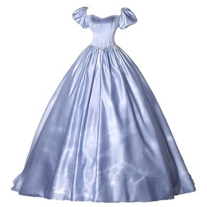 Elegant Blue Off The Shoulder Evening Dress Empire Waist Long Skirt Puff Sleeve Formal Party Wedding Gown 2026 - Product Image 5