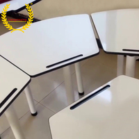 Table en HPL au design moderne Vente directe d'usine Comptoirs modulaires en stratifié de qualité solide ignifuges et sécurisés Plateaux de coiffeuse