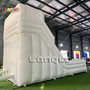 زحليقة هوائية بيضاء قابلة للنفخ للتأجير في الحفلات، منزل نطاط قابل للنفخ، زحليقة هوائية للمرح في الهواء الطلق مع نافخ هواء - Product Image 4