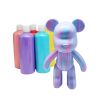 Ours en résine DIY personnalisable avec surface givrée, disponible en 18cm/23cm/33cm/53cm de hauteur, pour le moulage par transfert pour enfants