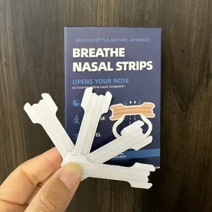 Adhesive Holds Extra Strength Spring-like Nasal Aid Strips To Reduce Snore And Improve Breathe For Athletes