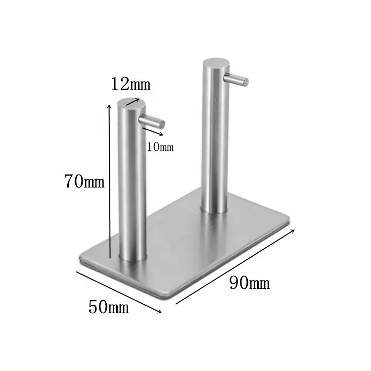 Over The Cabinet BathroomアクセサリーStainless Steel Wall Mounted Self Adhesive Hair Dryer Stand Holder