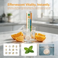 Comprimés effervescents multivitaminés sans sucre, saveur orange, marque privée OEM, multivitamines quotidiennes pour adultes