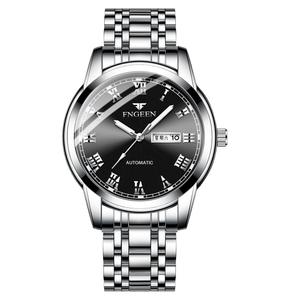 <span class=keywords><strong>FNGEEN</strong></span> 4002 reloj de cuarzo intrínsecamente para hombre, correa de acero inoxidable cómoda, calendario impermeable, pantalla de semana, reloj de negocios - Product Image 5
