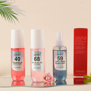 Parfum sans alcool, senteur fruitée boisée, logo laser, chiffres arabes, longue durée - Product Image 2