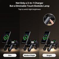 3-in-1 draadloos oplaadstation hondenvormig magnetisch telefoon snellader 3-in-1 Qi1 Qi2 15W voor Apple iPhone IWatch meerdere apparaten