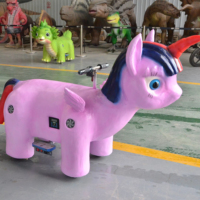 Scooter électrique animatronique dinosaure à monnayeur pour enfants, modèle de parc d'attractions, dinosaure à chevaucher pour enfants