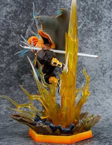 Statuetta <span class=keywords><strong>Anime</strong></span> di Agatsuma Zenitsu da Demon Slayer, Scultura a Doppia Testa Luminosa in PVC, Modellino Cartoon da 31cm, Regalo - Product Image 2