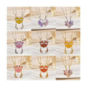 Collier magnétique tendance en gros, pendentif chat d'amour <span class=keywords><strong>pour</strong></span> femmes, bijoux cadeaux, colliers <span class=keywords><strong>de</strong></span> <span class=keywords><strong>couple</strong></span> - Product Image 1