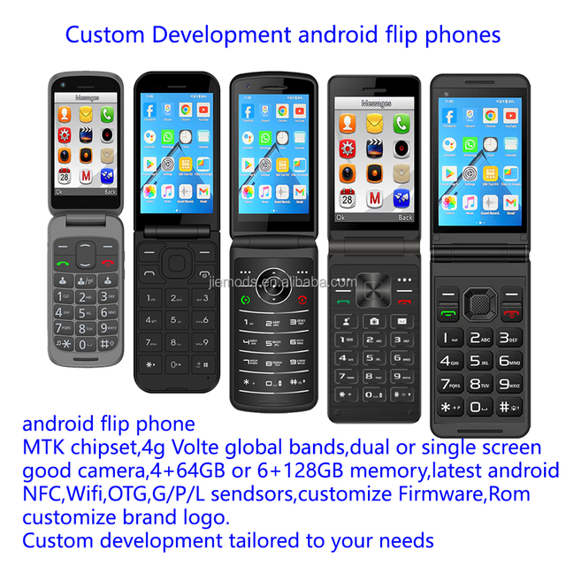 Odm Flip Mobile Phone Touchscreen Dual Sim Touch Screen 4g Android Flip Phone Oem Usa Band 4g Volte Flip Phone Android Unlocked
