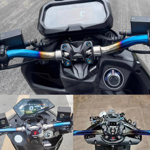 Guidon universel de 28 mm à diamètre variable, épaissi, en acier inoxydable massif pour <span class=keywords><strong>moto</strong></span> et véhicule électrique - Product Image 3