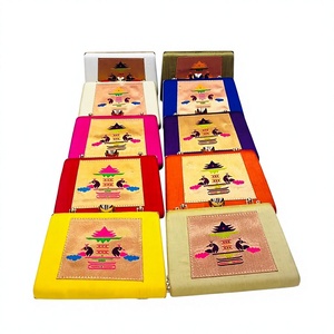 Craftstages International Handmade Embroidered <b>Clutch</b> <b>Bag</b> Magnetic Closure Metal Frame Chain | Ethnic Fashion <b>Bridal</b> Party - Product Image 1