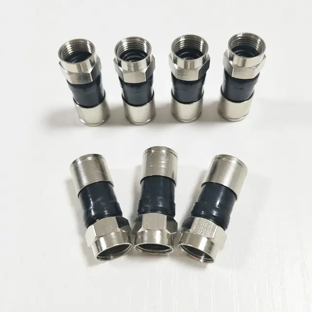 compression RG59 RG6 RG11 coaxial cable coax connector for 7.0mm 6.8mm cable male connector plug