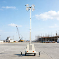 Prix Réduit Système Énergétique Mobile Économe en Énergie NOUVEAU DESIGN Tour d'Éclairage Solaire sur Remorque à Bon Prix