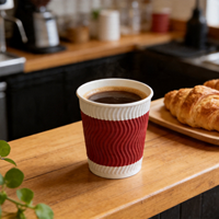 Dingyue 280ml Tasse à café ou à boisson chaude jetable, isolée, à parois épaisses, résistante à la chaleur, à double paroi