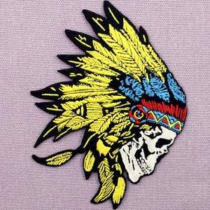 Patch brodé à coudre ou thermocollant, motif emblème de coiffe de chef indien, pour vêtements, vestes, sacs à dos, chapeaux - Product Image 3